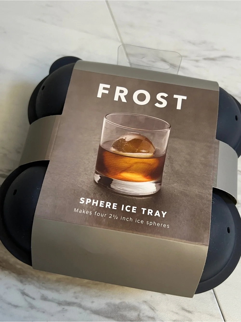 NEW Frost 4 Large 2.5” Navy Silicone Sphere Ice Tray Molds